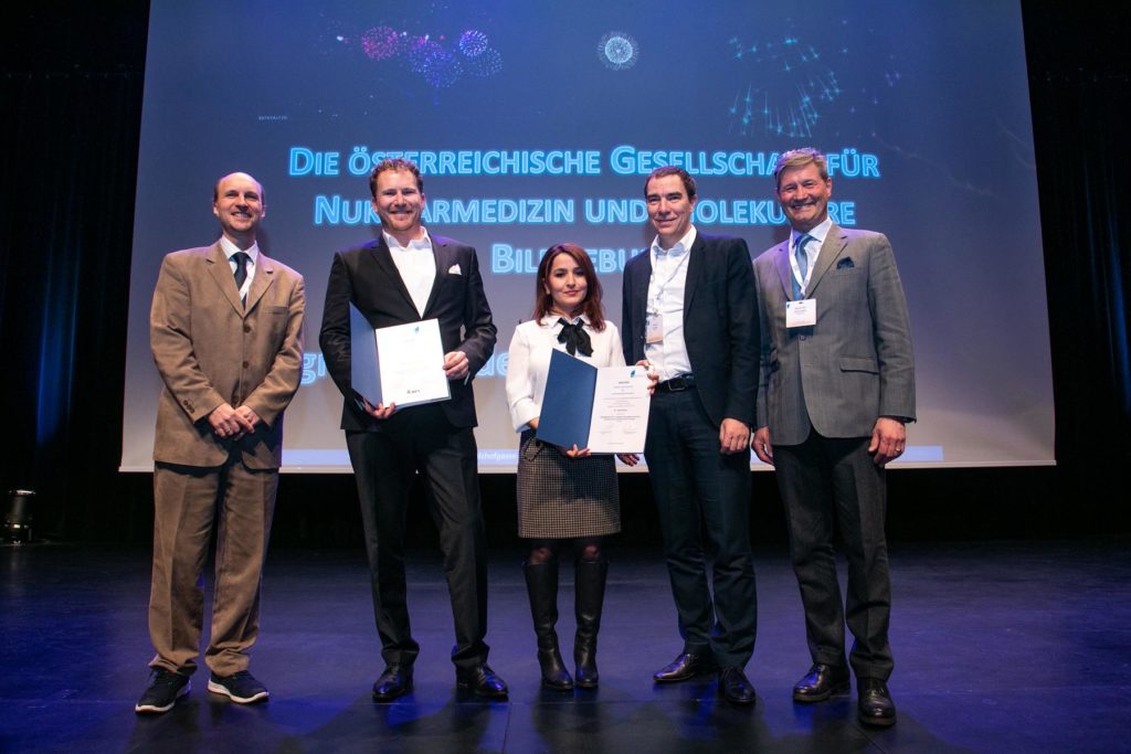 Wolfgang Wadsak, Markus Hartenbach iV Bernhard Grubmüller, Sazan Rasul, Marcus Hacker, Alexander Becherer bei der Verleihung